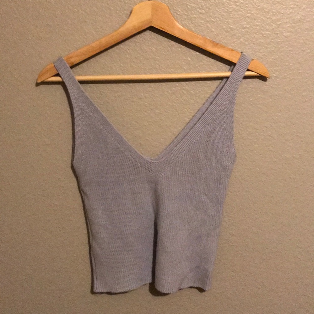 Brandy Melville Blue Knit Tank Top